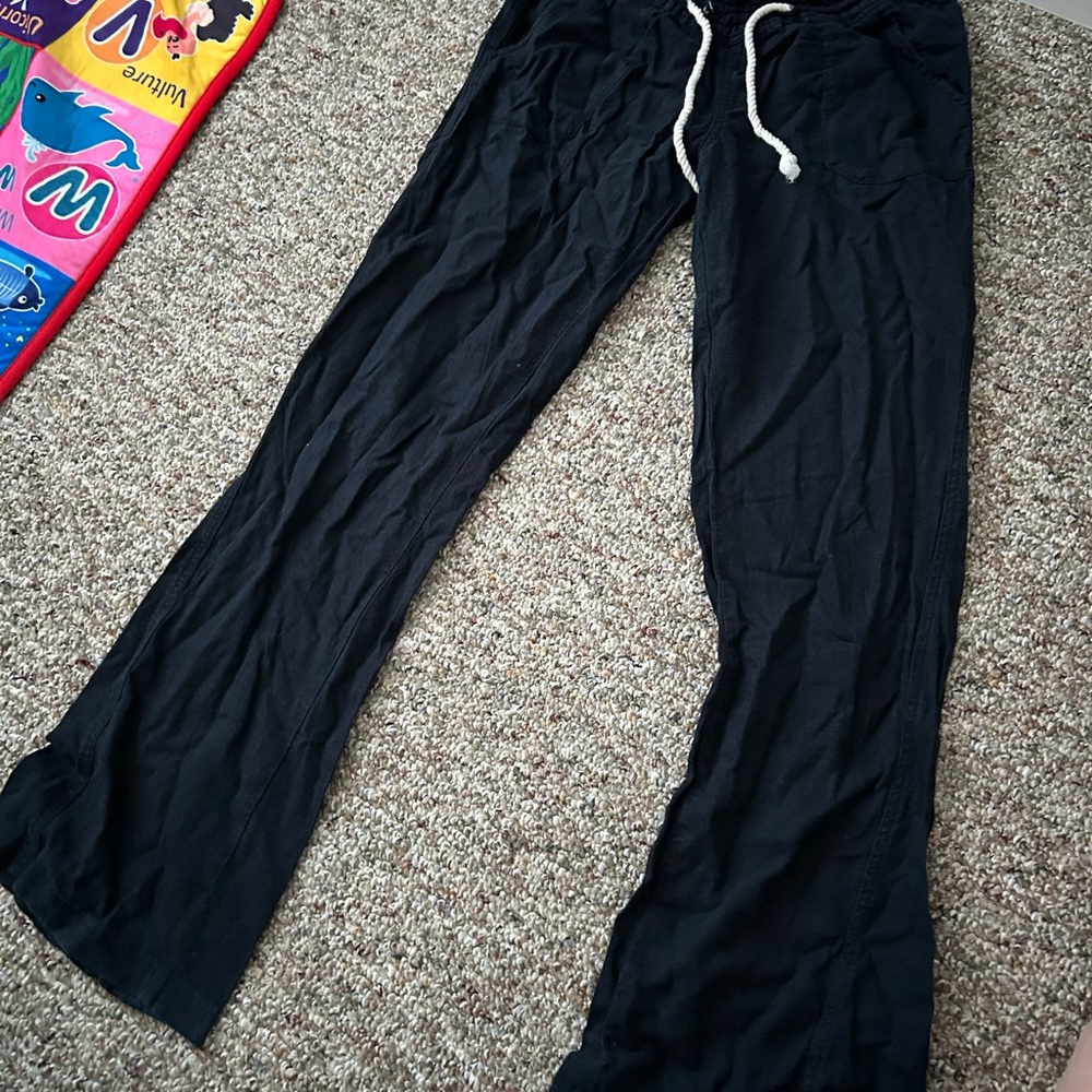 Roxy Black Textured Pants
